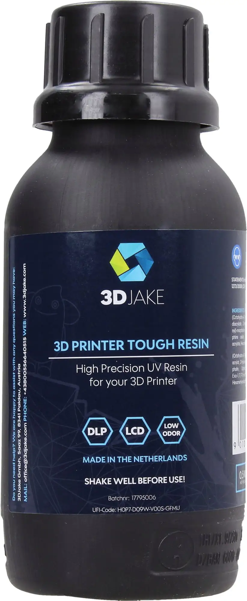 3DJAKE Resin Tough Black, 500 G 3 3DJAKE Resin Tough Black, 500 G