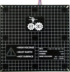 E3D High-Temp Heated Bed 110V, 300 X 200 Mm