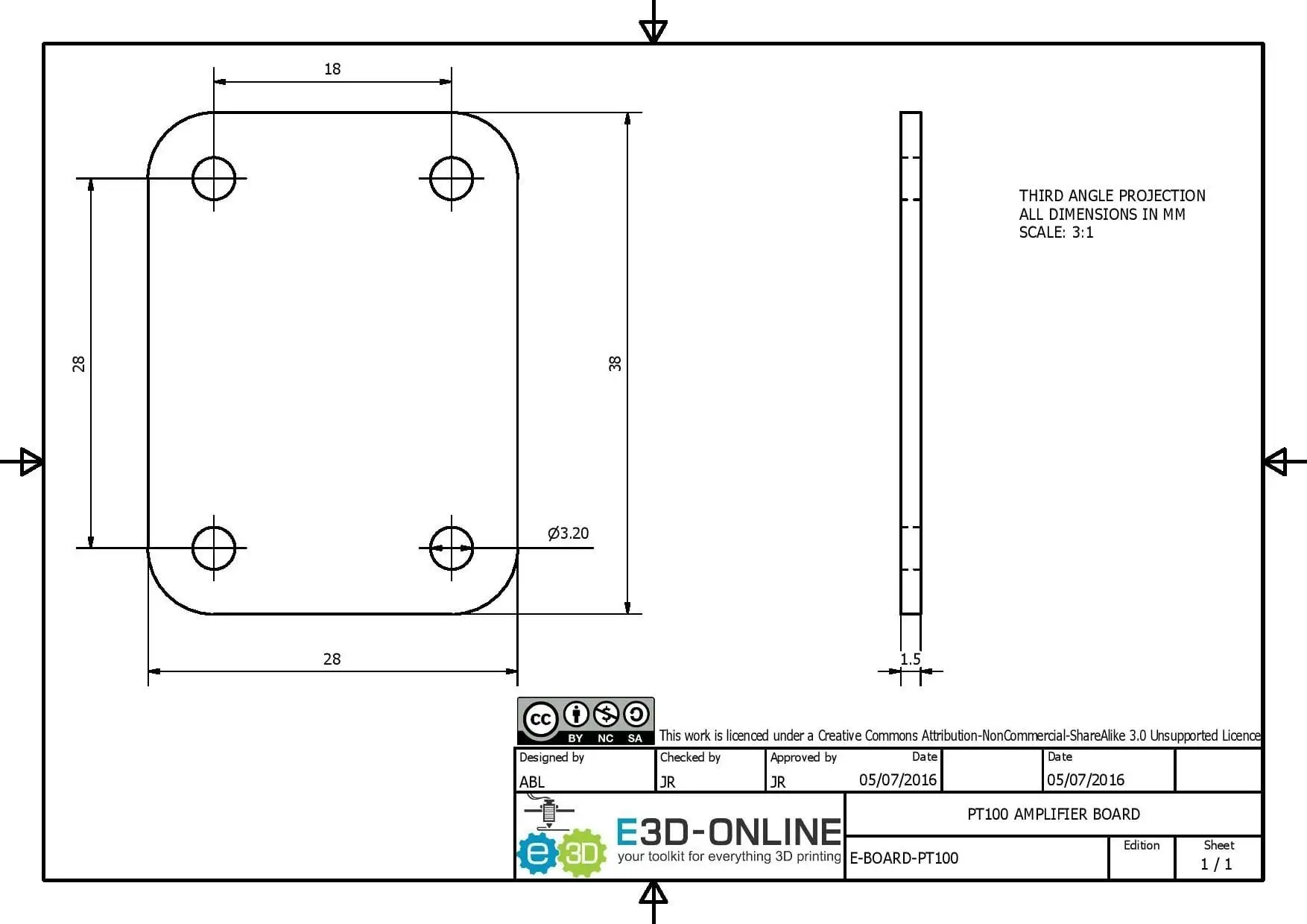 E3D PT100 Amplifier Board, 1 Pc 3 E3D PT100 Amplifier Board, 1 Pc