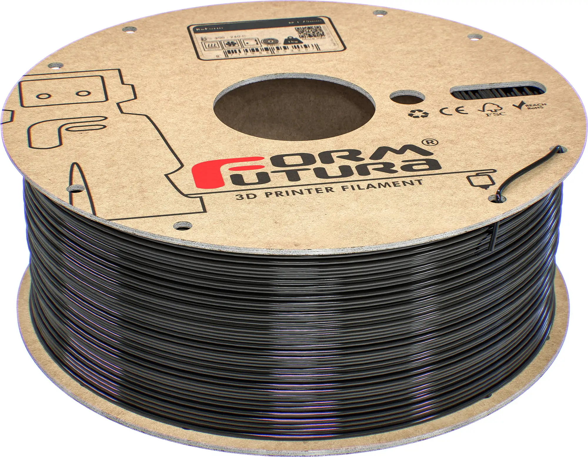 Formfutura ReForm RPET Black, 1.75mm / 1000g 3 Formfutura ReForm RPET Black, 1.75mm / 1000g