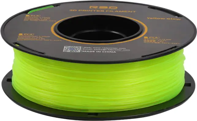 R3D PLA Glow In The Dark Yellow, 1.75 Mm / 1000 G 4 R3D PLA Glow In The Dark Yellow, 1.75 Mm / 1000 G - Image 2