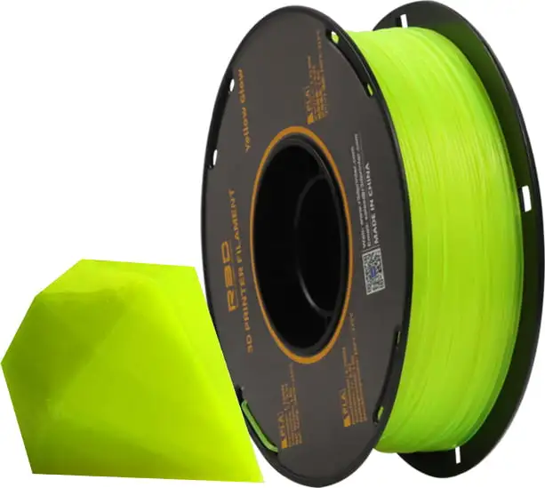R3D PLA Glow In The Dark Yellow, 1.75 Mm / 1000 G 5 R3D PLA Glow In The Dark Yellow, 1.75 Mm / 1000 G - Image 3