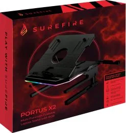 Surefire Portus X2 Foldable Laptop Stand With RGB - Multi-Function, 1 Pc -Filaments Shop surefire portus x2 foldable laptop stand with rgb multi function 1 pc 470958 en