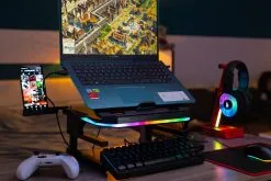 Surefire Portus X2 Foldable Laptop Stand With RGB - Multi-Function, 1 Pc -Filaments Shop surefire portus x2 foldable laptop stand with rgb multi function 1 pc 470972 en